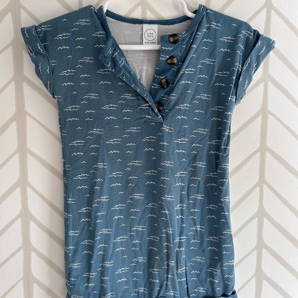 *Lou Lou & Company* Blue Wave Short Romper